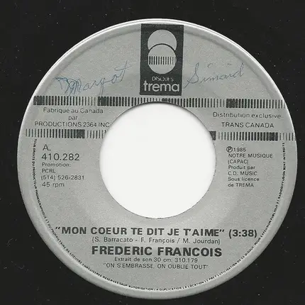 Frédéric François - Mon Coeur Te Dit Je T'aime
