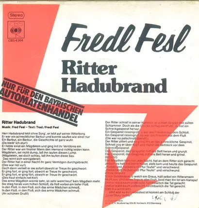 Fredl Fesl - Ritter Hadubrand