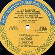 LP - Fred Rogers - Mister Rogers Sings 21 Favorite Songs From Mister Rogers Neighborhood
