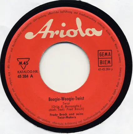 Fredy Brock Und Seine Twist-Makers - Schaut, Schaut Das Ist Meine Braut