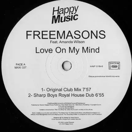 Freemasons Feat. Amanda Wilson - Love On My Mind