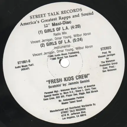 Fresh Kids Crew - Girls Of L.A.