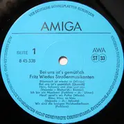 LP - Fritz Wiedes Straßenmusikanten - Bei Uns Ist's Gemütlich
