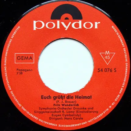 Fritz Wunderlich - Pfälzer Heimatlied (Mein Kusel)