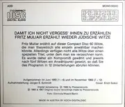 CD - Fritz Muliar - Damit Ich Nicht Vergess', Ihnen Zu Erzählen! Fritz Muliar Erzählt Wieder Jüdische Witze