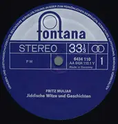 LP - Fritz Muliar - Jiddische Witze Und Geschichten