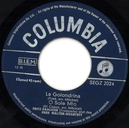 Fritz Pavlicek (Trompete) Und Das Fred Walter-Quartett - Silberfäden