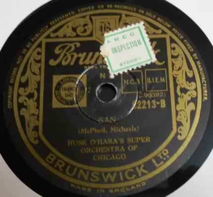 Friar's Society Orchestra / Husk O'Hare's Super Orchestra Of Chicago - Bugle Call Blues / San