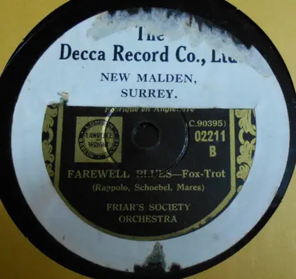 Friar's Society Orchestra - Eccentric / Farewell Blues