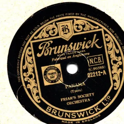 Friar's Society Orchestra - Panama / Tiger Rag