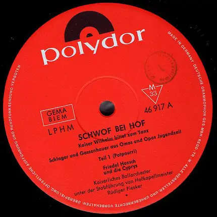 Friedel Hensch Und Die Cyprys - Schwof Bei Hof (56 Gassenhauer Aus Omas Und Opas Jugendzeit)