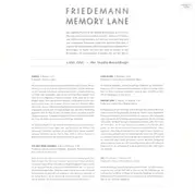 LP - Friedemann - Memory Lane - Insert incl.