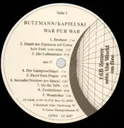 LP - Frieder Butzmann / Thomas Kapielski - War Pur War