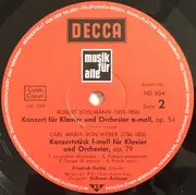 LP - Friedrich Gulda , Wiener Philharmoniker , Volkmar Andreae - Robert Schumann / Carl Maria von Weber - Klavierkonzert A-moll / Konzertstück F-moll