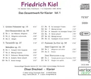 CD - Friedrich Kiel / Oliver Drechsel - Das Klavierwerk Volume 1