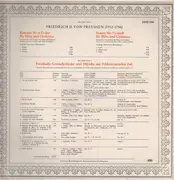 LP - Friedrich II. Von Preussen - Flötenkonzert / Preussische Grenadierlieder und Märsche