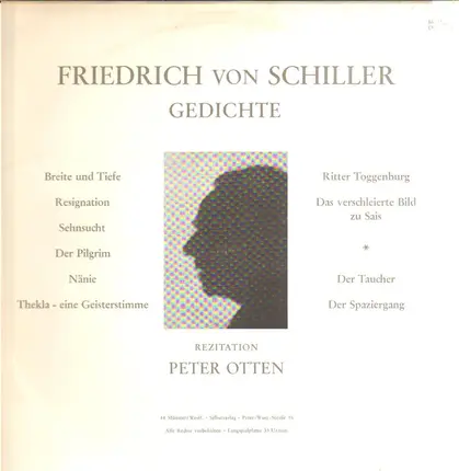 Friedrich von Schiller / Peter Otten - Gedichte