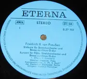 LP - Friedrich II. Von Preussen - Flötenkonzerte Und Sinfonien (Manfred Friedrich)