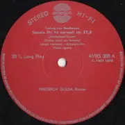 LP - Gulda / Beethoven - Sonate  Nr. 14 Cis-Moll Op. 27, 2 ('Mondschein-Sonate') /  Sonate Nr. 31 As-Dur Op. 110