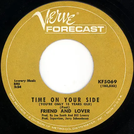 Friend And Lover - Reach Out Of The Darkness / Time On Your Side