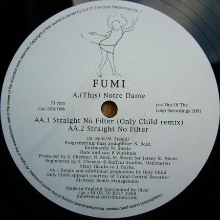 Fumi - Notre Dame / Straight No Filter