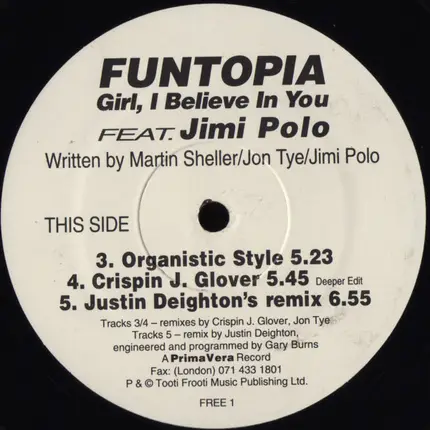 Funtopia Feat. Jimi Polo - Girl, I Believe In You