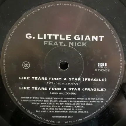 G. Little Giant - Like Tears From A Star (Fragile)