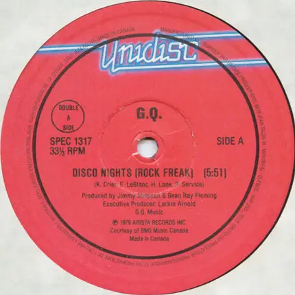 G.Q. / Rinder & Lewis / Secret Service - Disco Nights (Rock Freak) / Lust / Flash In The Night