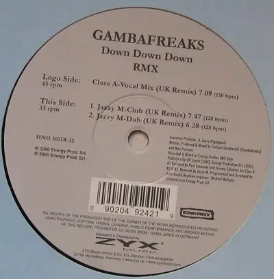 Gambafreaks - Down Down Down (RMX)