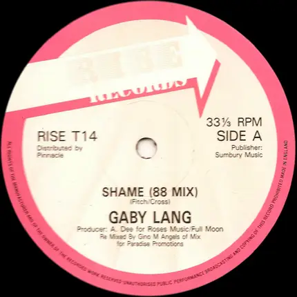 Gaby Lang - Shame ('88 Mix)