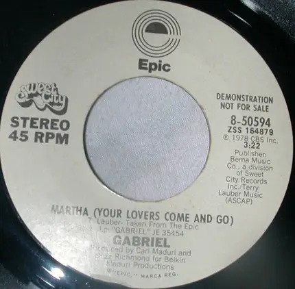 Gabriel - Martha (Your Lovers Come And Go)