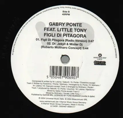Gabry Ponte Feat. Little Tony - Figli Di Pitagora
