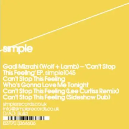 Gadi Mizrahi - Can´t Stop This Feeling, Lee Curtiss Rmx