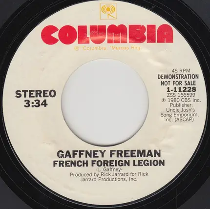 Gaffney Freeman Band - French Foreign Legion