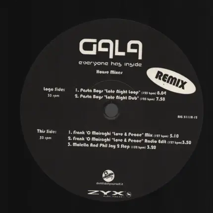 Gala - Everyone Has Inside House Mixes