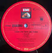 LP - Galina Vishnevskaya / Mstislav Rostropovich / The London Philharmonic Orchestra - Lieder Und Tänze Des Todes