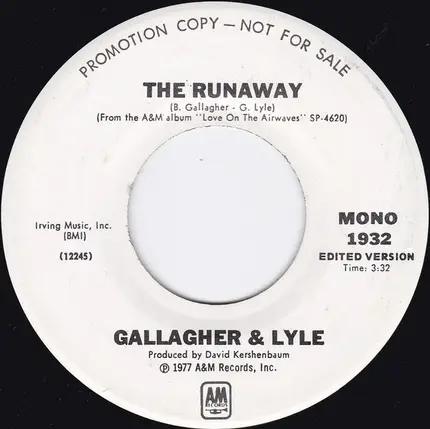 Gallagher & Lyle - The Runaway