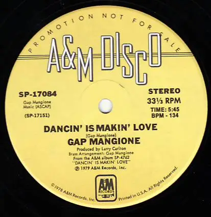 Gap Mangione - Dancin' Is Makin' Love