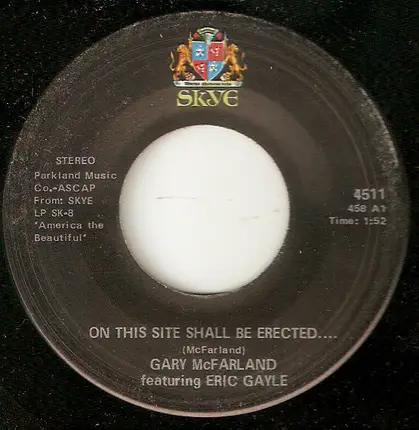 Gary McFarland , Eric Gale - On This Site Shall Be Erected/80 Miles An Hour Through Beer-Can Country