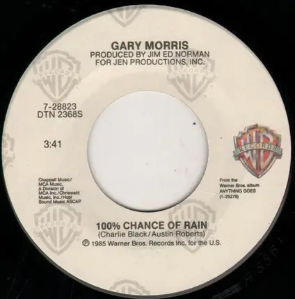 Gary Morris - Back In Her Arms Again / 100% Chance Of Rain