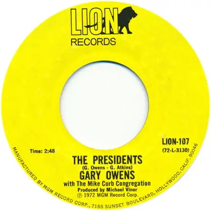 Gary Owens - The Presidents / Foonman Airlines