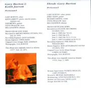 CD - Gary Burton & Keith Jarrett - Gary Burton & Keith Jarrett / Throb