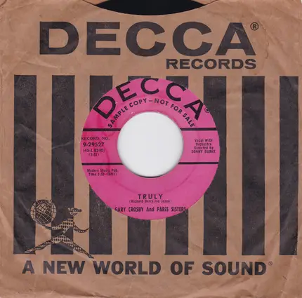 Gary Crosby & The Paris Sisters - Truly / His And Hers