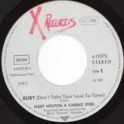 7inch Vinyl Single - Gary Holton & Casino Steel - Ruby (Don't Take Your Love To Town)