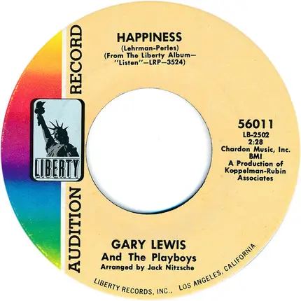 Gary Lewis & The Playboys - Has She Got The Nicest Eyes / Happiness