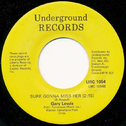 Gary Lewis - Green Grass / Sure Gonna Miss Her