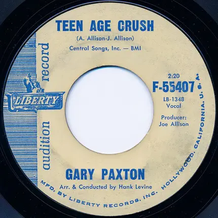 Gary Paxton - Teen Age Crush