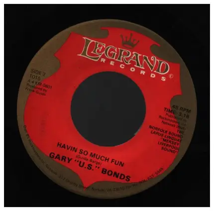 Gary U.S. Bonds - Dear Lady / Havin' So Much Fun