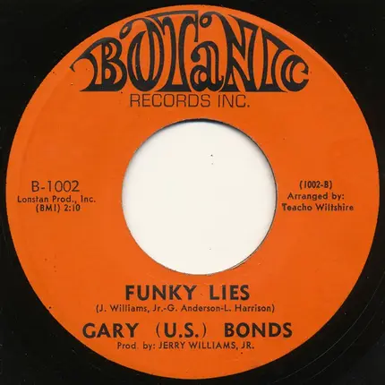 Gary U.S. Bonds - I'm Glad You're Back / Funky Lies