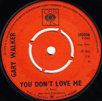 Gary Walker - You Don't Love Me